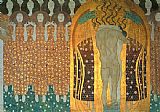 Gustav Klimt Canvas Paintings - Beethoven Frieze